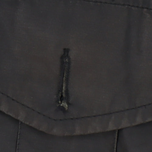 Ben Sherman Men's Black Nylon Blend Military Jacket Size L