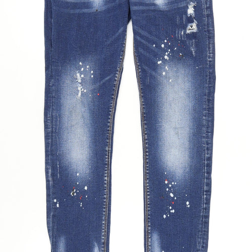 Voi Men’s Blue Distressed Denim Jeans 30