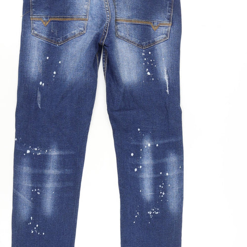 Voi Men’s Blue Distressed Denim Jeans 30