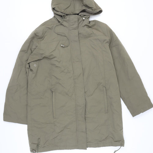 Nuage Women's Green Hooded Parka Coat Size 14