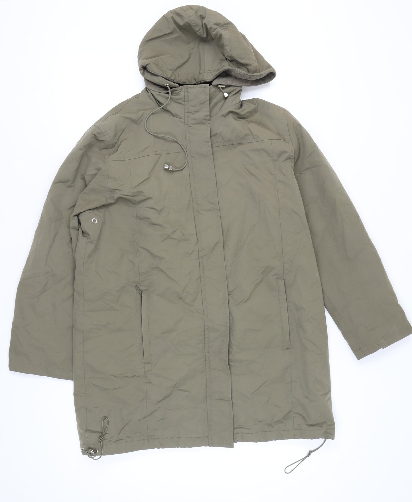 Nuage Women's Green Hooded Parka Coat Size 14