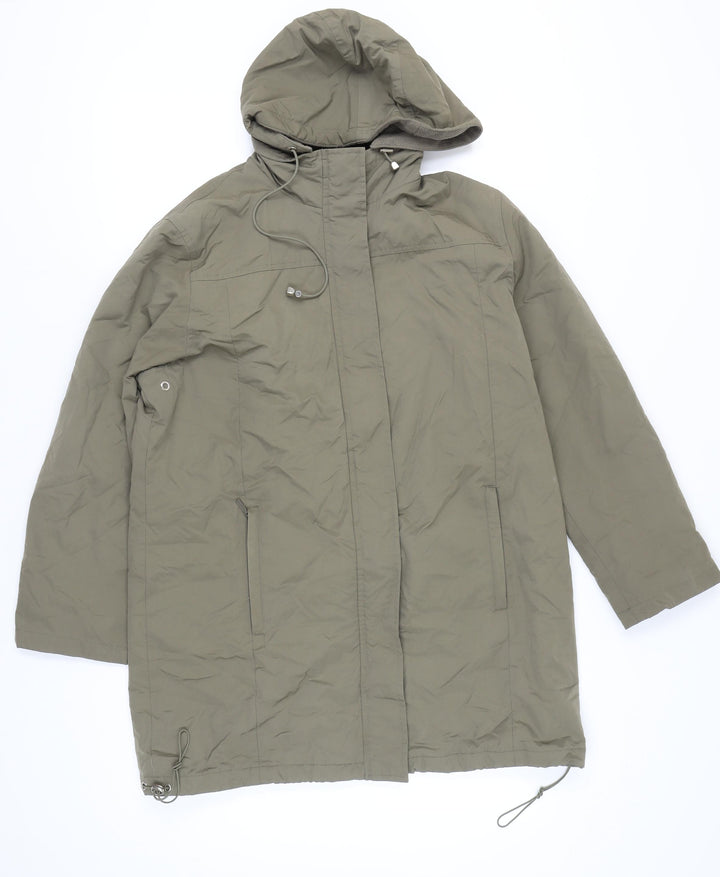 Nuage Women's Green Hooded Parka Coat Size 14