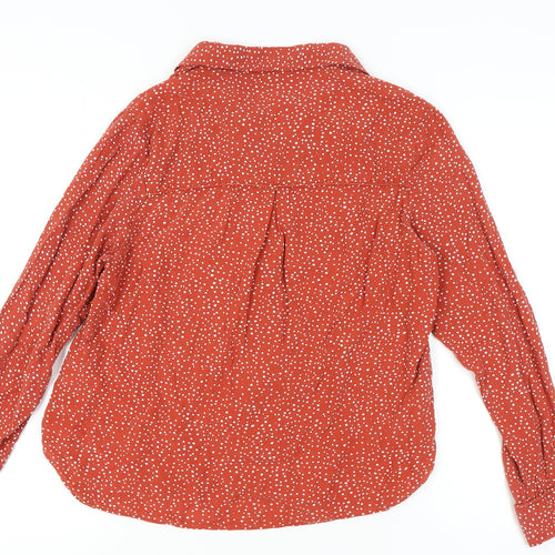 Hush Women's Red Polka Dot Button-Up Shirt Size 12