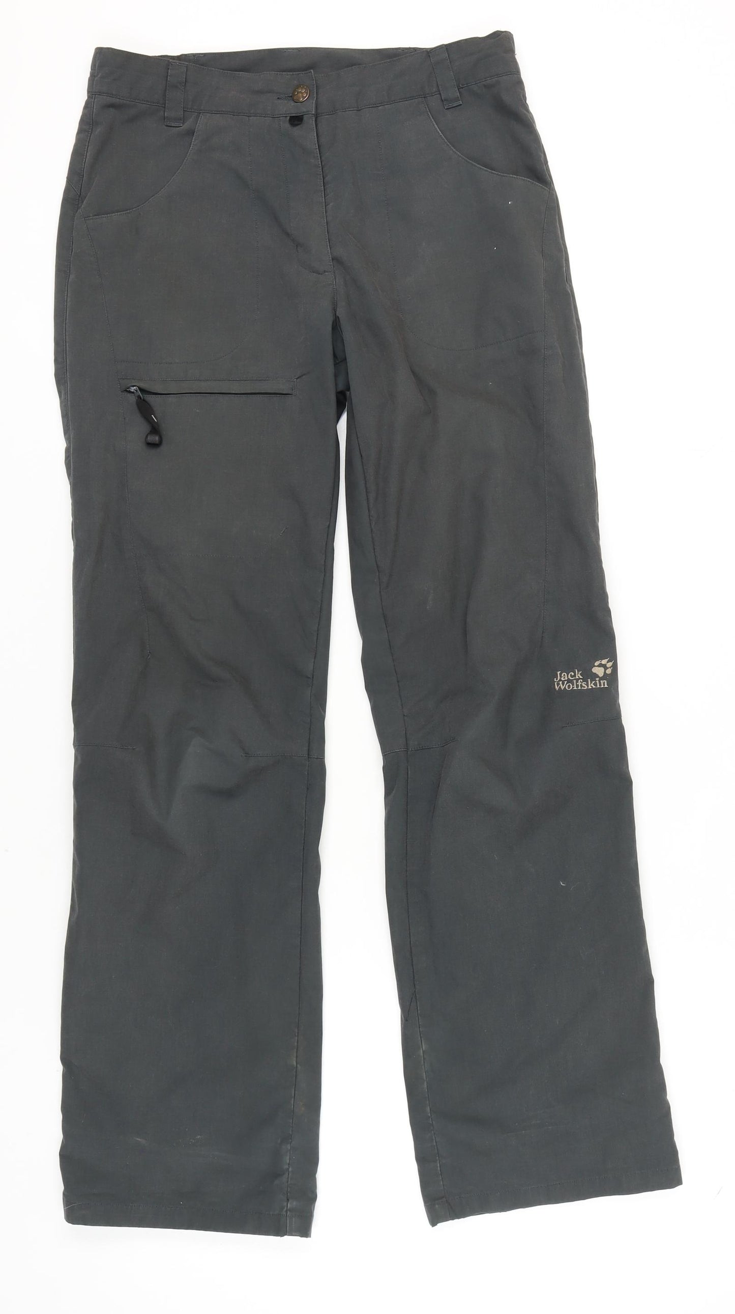Jack Wolfskin Women's Black Cargo Trousers Size 10/12