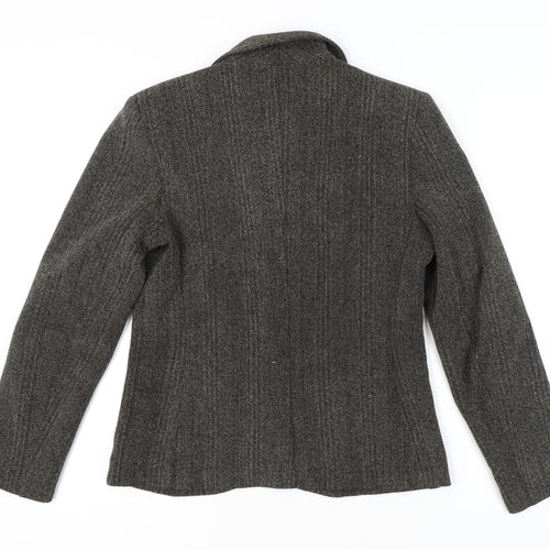 Caviar Women's Grey Herringbone Blazer Size 12