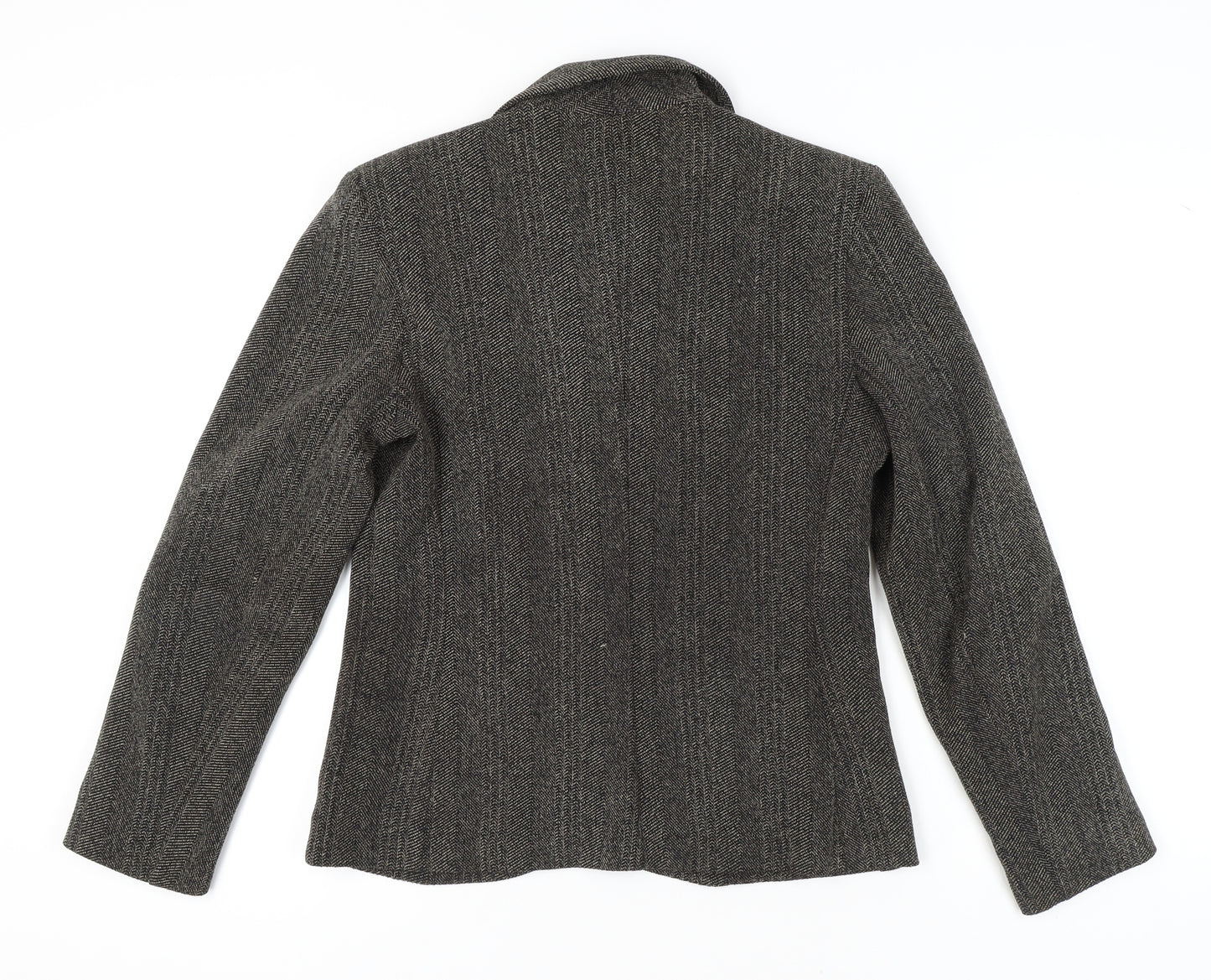 Caviar Women's Grey Herringbone Blazer Size 12