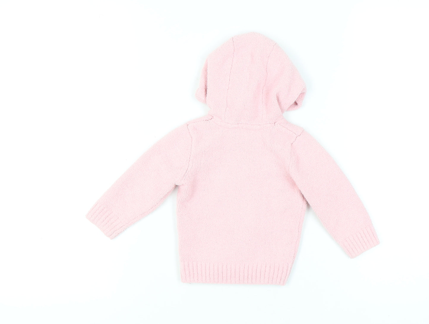 Joules Unisex Baby Pink Animal Cardigan, 6-9 Months, Hooded Zip