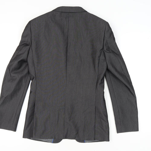 Next Men's Grey Striped Blazer 36R Regular Fit