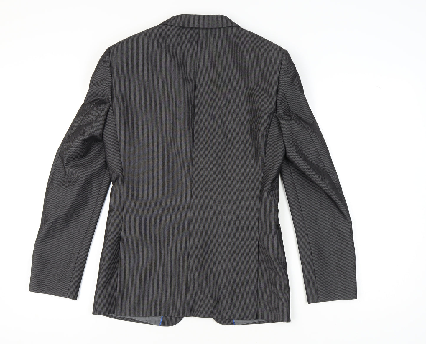 Next Men's Grey Striped Blazer 36R Regular Fit
