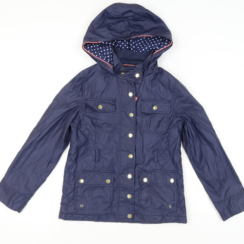 Marks & Spencer Girls Blue Hooded Jacket, Age 11-12