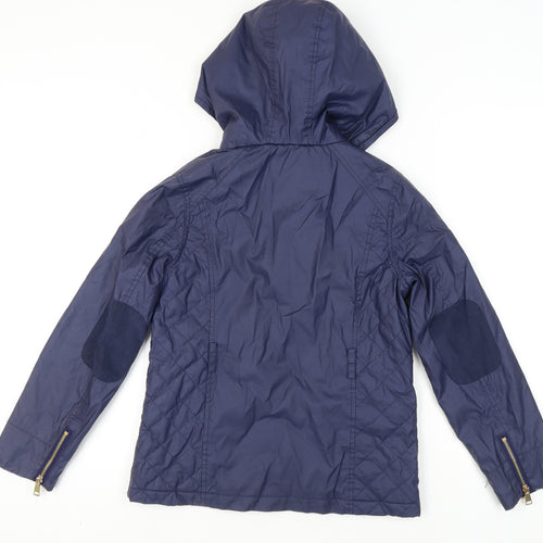 Marks & Spencer Girls Blue Hooded Jacket, Age 11-12