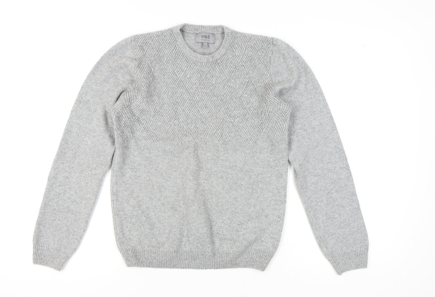 Marks and Spencer Men’s Grey Knit Pullover Jumper S