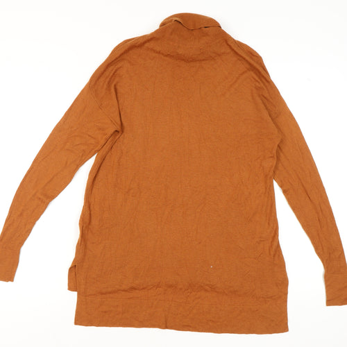Marks and Spencer Women's Brown Roll Neck Jumper Size 10