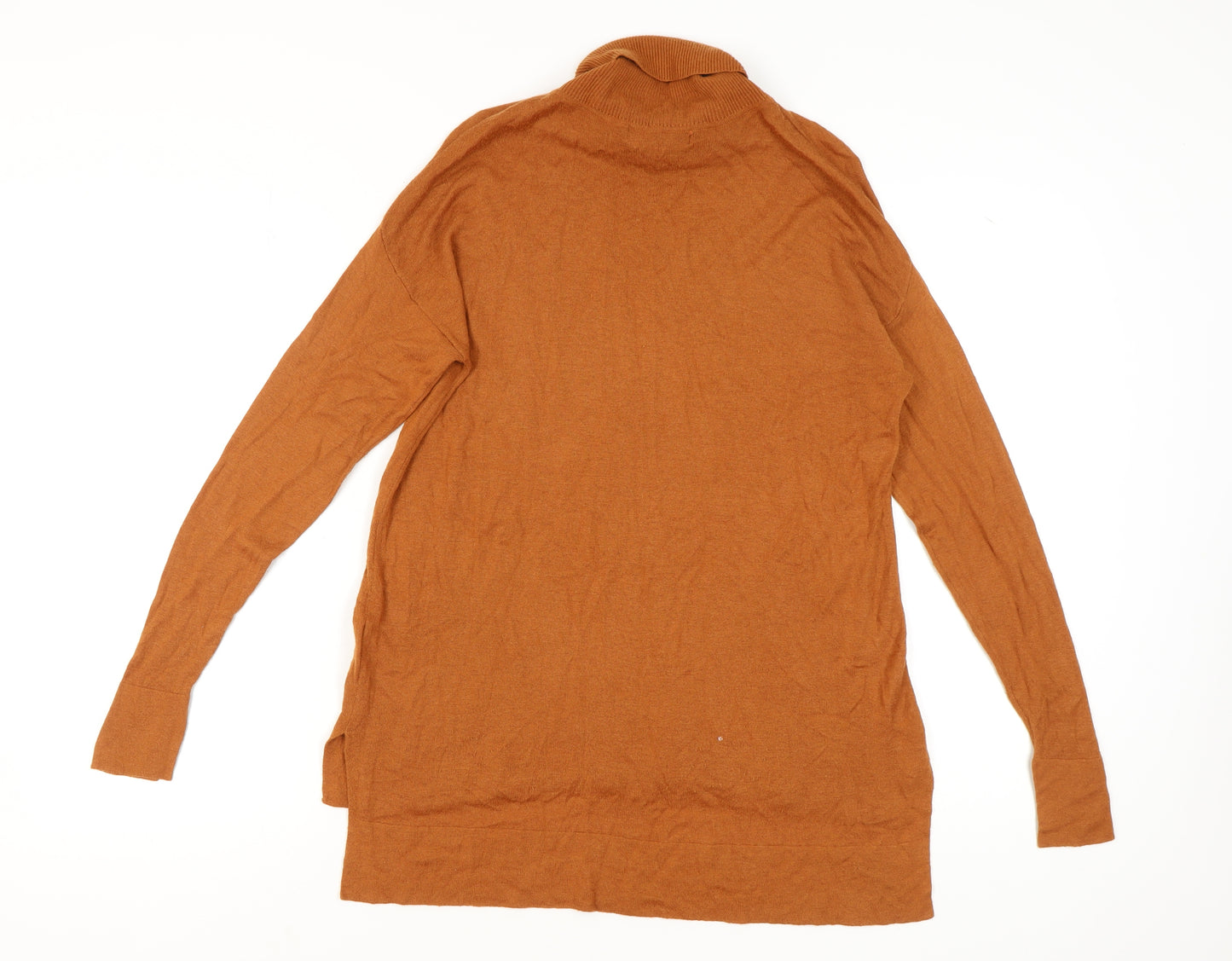Marks and Spencer Women's Brown Roll Neck Jumper Size 10