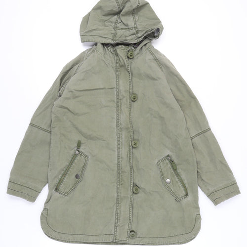 Next Girls Green Hooded Anorak Coat Age 11