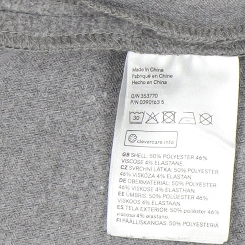 H&M Women's Grey Long Sleeve Jumper with Pockets