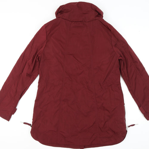 Next Women's Red Mid-Length Parka Jacket Size 12