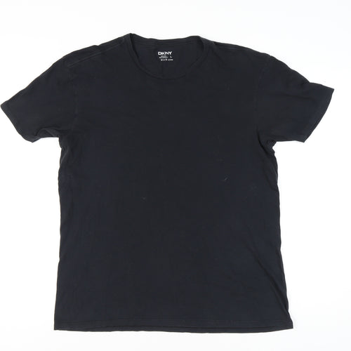 DKNY Women's Black L Basic T-Shirt