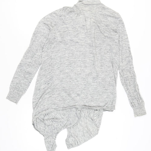 Oasis Women's Grey Wrap Cardigan M Long Sleeve