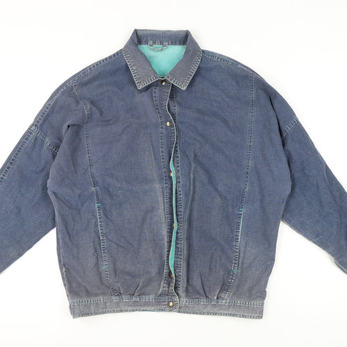 Marks and Spencer Women's Blue Denim Jacket, Size 10