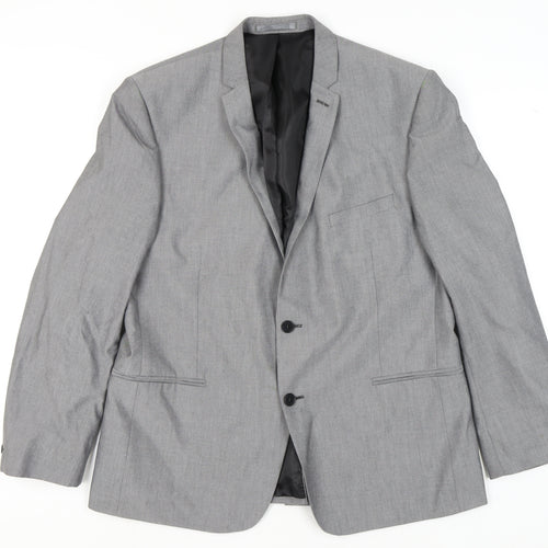 Red Herring Men's Grey Blazer, 46, Regular Fit