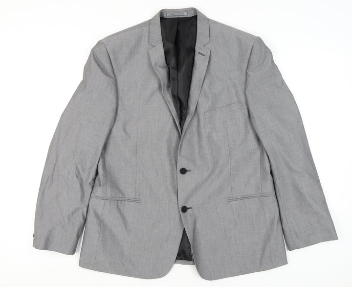 Red Herring Men's Grey Blazer, 46, Regular Fit