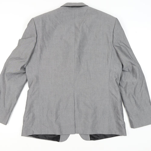 Red Herring Men's Grey Blazer, 46, Regular Fit