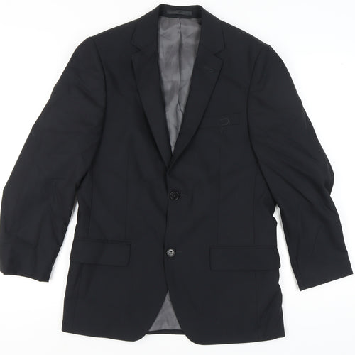 J. Philipp Men's Black Wool Blazer - Size UK 36