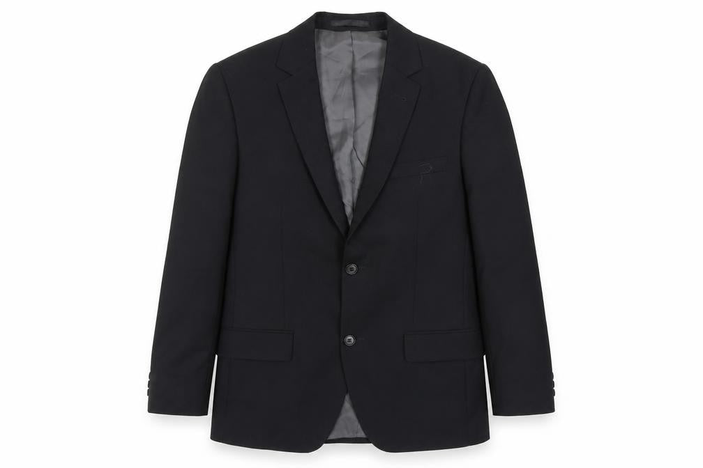 Front view of J. Philipp Men's Black Wool Blazer -, size UK 36