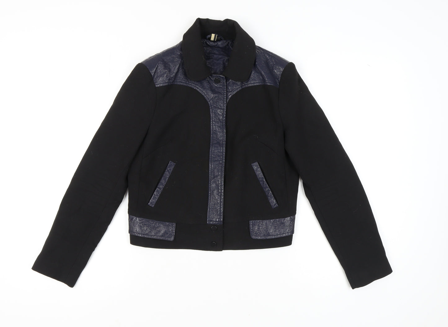 Topshop Women’s Black Biker Jacket Size 10