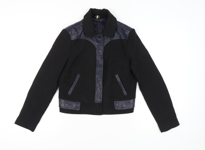Topshop Women’s Black Biker Jacket Size 10