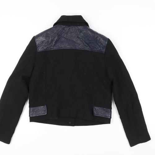 Topshop Women’s Black Biker Jacket Size 10