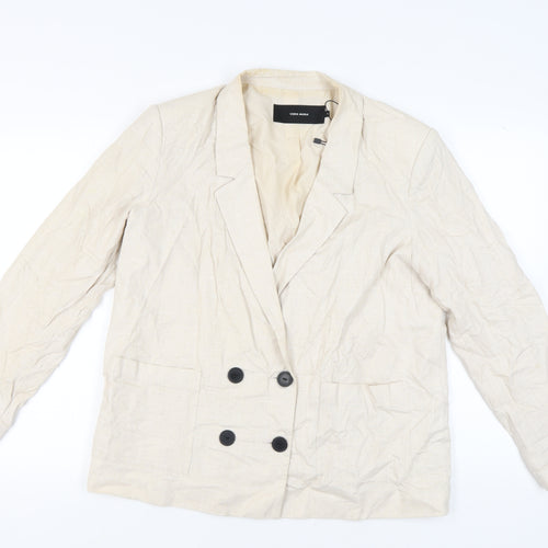 Vero Moda Women's Beige Blazer Size 18 Double-Breasted