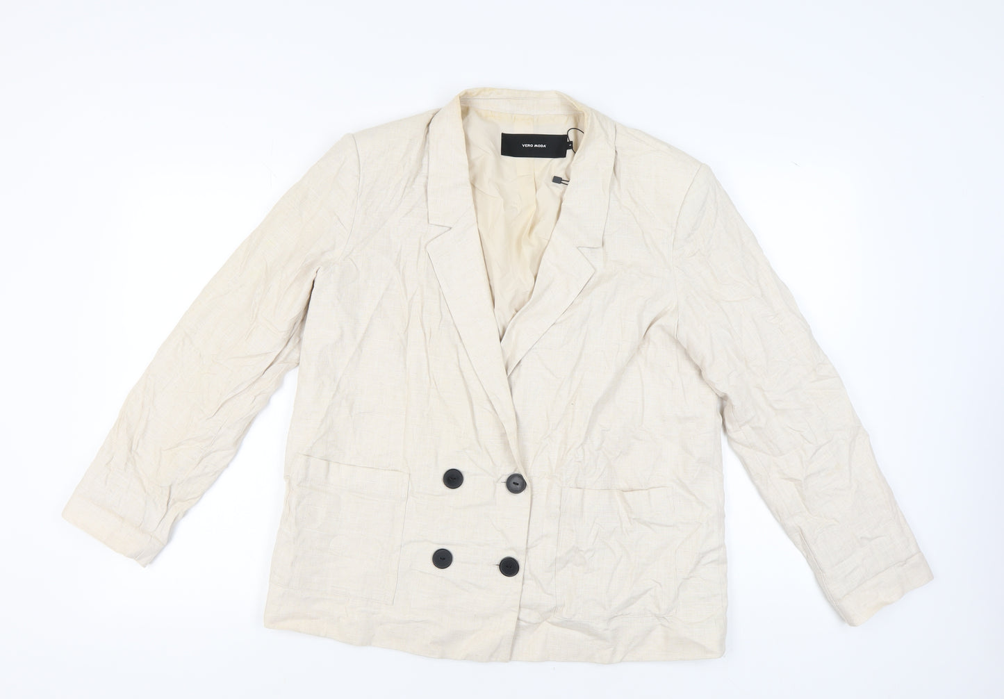 Vero Moda Women's Beige Blazer Size 18 Double-Breasted