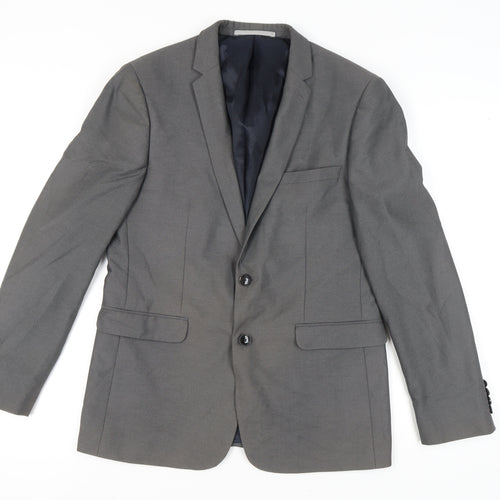 Burton Grey Blazer Slim Fit Unisex Adults Size 12