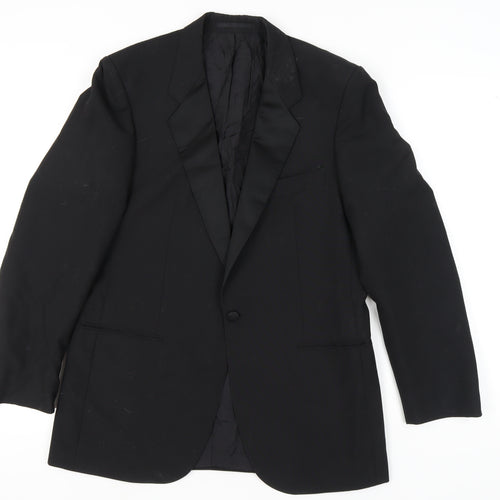 St Michael Men's Black Blazer M Classic Formal Jacket