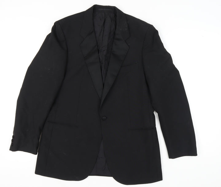 St Michael Men's Black Blazer M Classic Formal Jacket