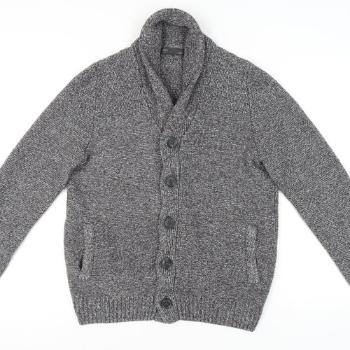 Marks and Spencer Mens Grey L Cardigan - Stylish Knit