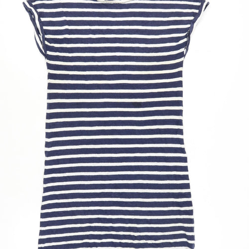 Monsoon Women's Blue Striped T-Shirt Dress