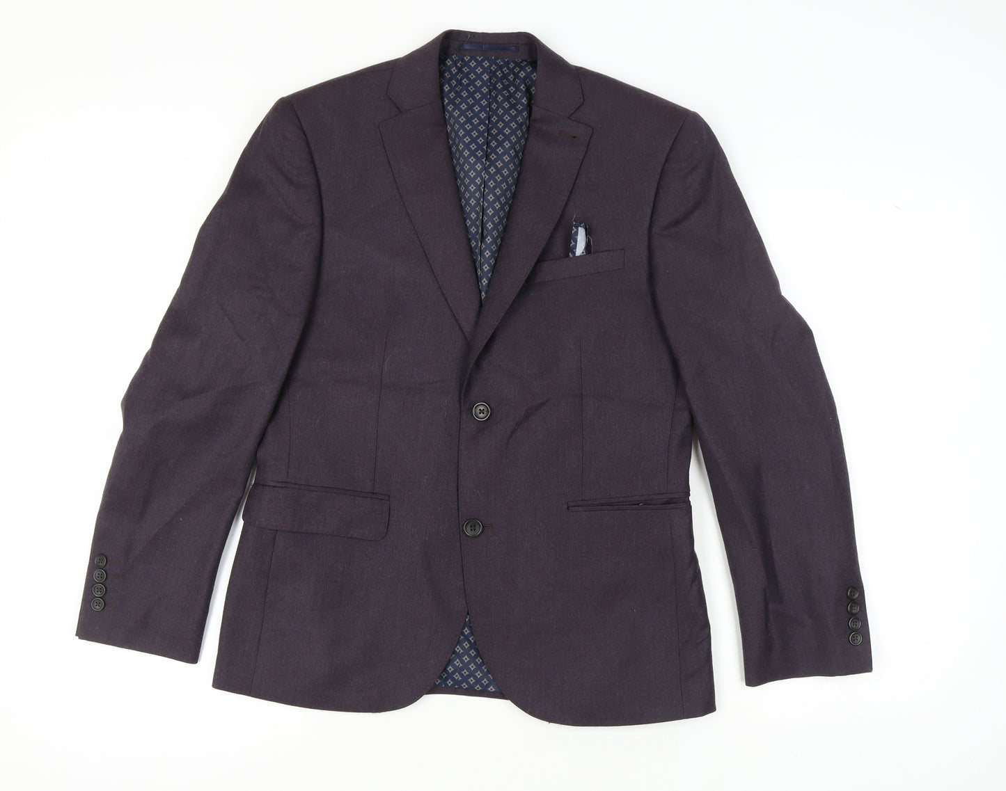 Next Purple Wool Blazer Men’s 40S