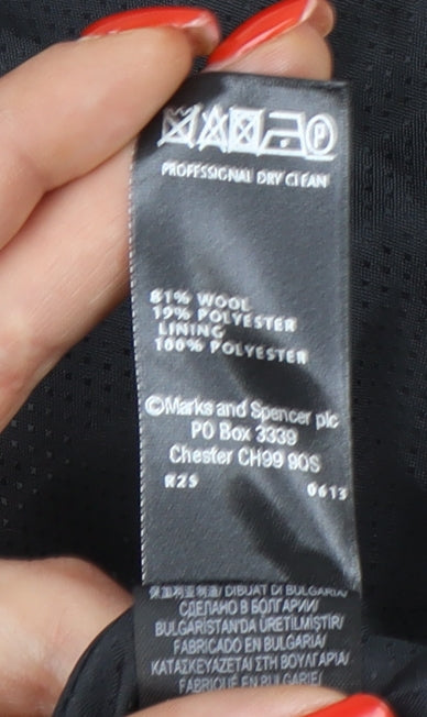 Marks and Spencer Women's Black Size 10 Mid-Length Coat