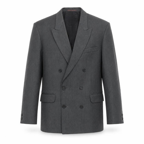 ID Men's Grey Double-Breasted Blazer - Size 38 R
