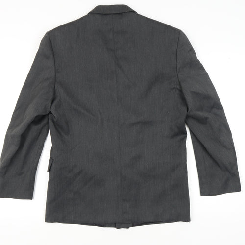 ID Men's Grey Double-Breasted Blazer - Size 38 R
