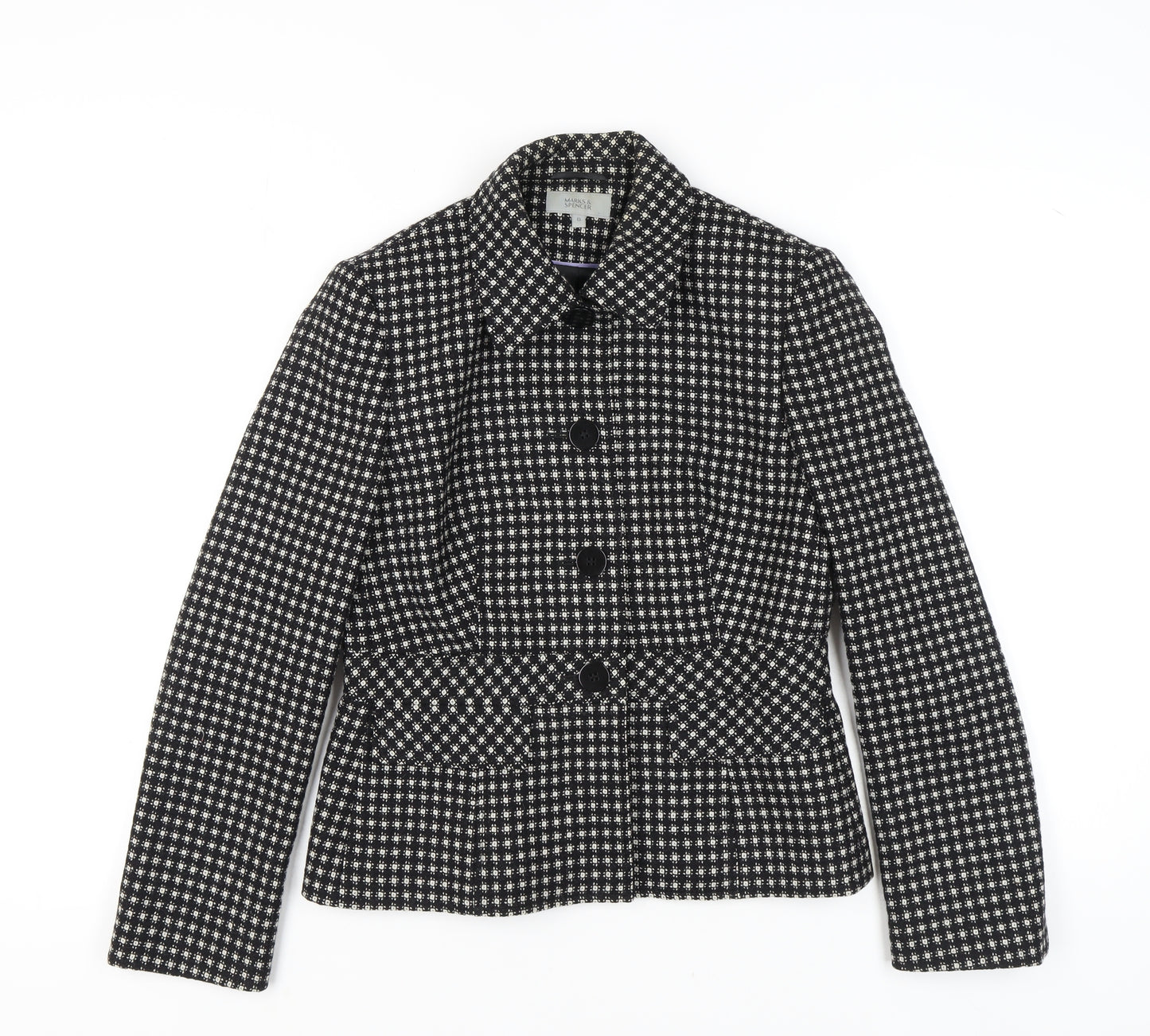 Marks and Spencer Women's Black Wool Blazer, Size 12