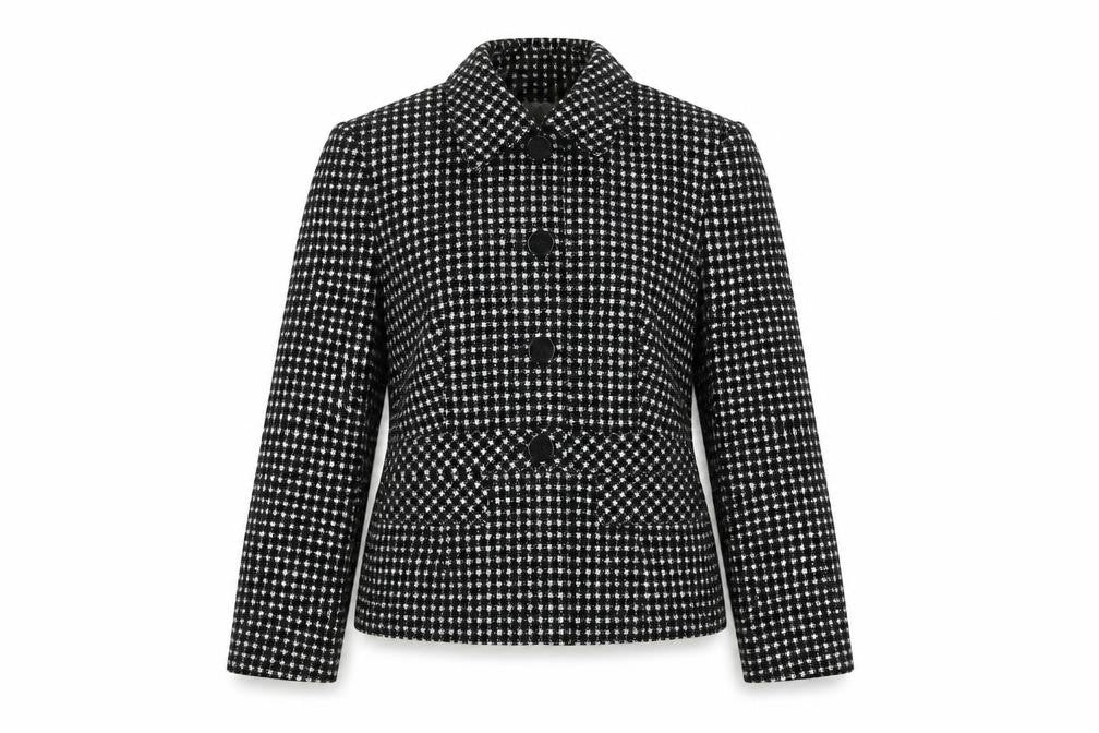 Front view of Marks & Spencer Women's Black Wool Blazer, size 12