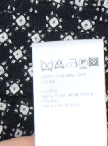 Marks and Spencer Women's Black Wool Blazer, Size 12