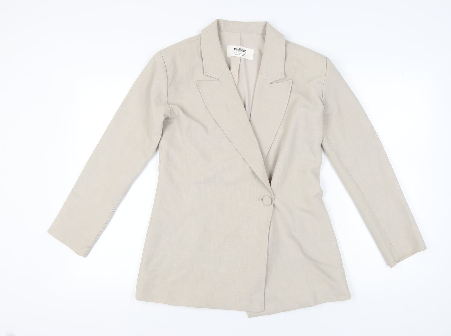 4th & Reckless Women's Beige Tailored Blazer UK 8