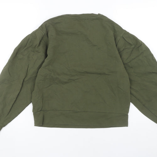 United Colors of Benetton Green Cotton Sweatshirt XS