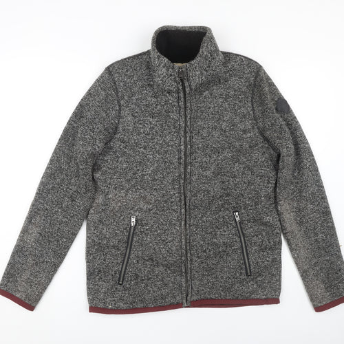 Hollister Men's Grey Jacket, S, Stand-Up Collar, Casual