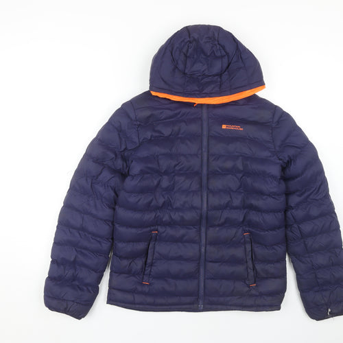 Mountain Warehouse Boys Blue Puffer Jacket 13 Yrs with Hood